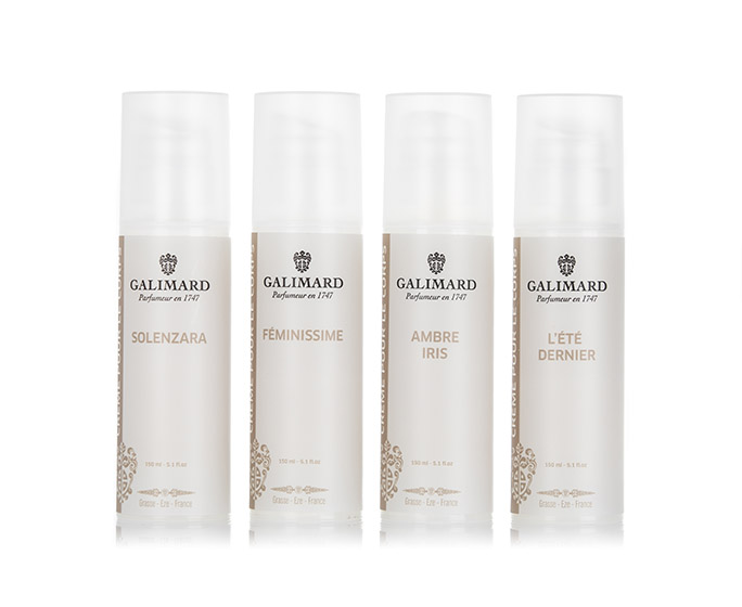 Crèmes pour le corps parfumées : Solenzara, Féminissime, Ambre Iris, l'été dernier Galimard