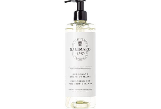 Gel lavant corps et mains de la gamme 1747 de la parfumerie grassoise Galimard