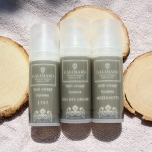 Parfumerie Galimard soins parfumés homme basés sur des fragrances masculines