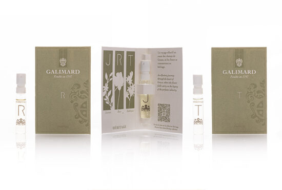 Héritage échantillons de parfums mixtes et unisexes : J (jasmin), R (rose), T (tubéreuse) - Parfums Galimard